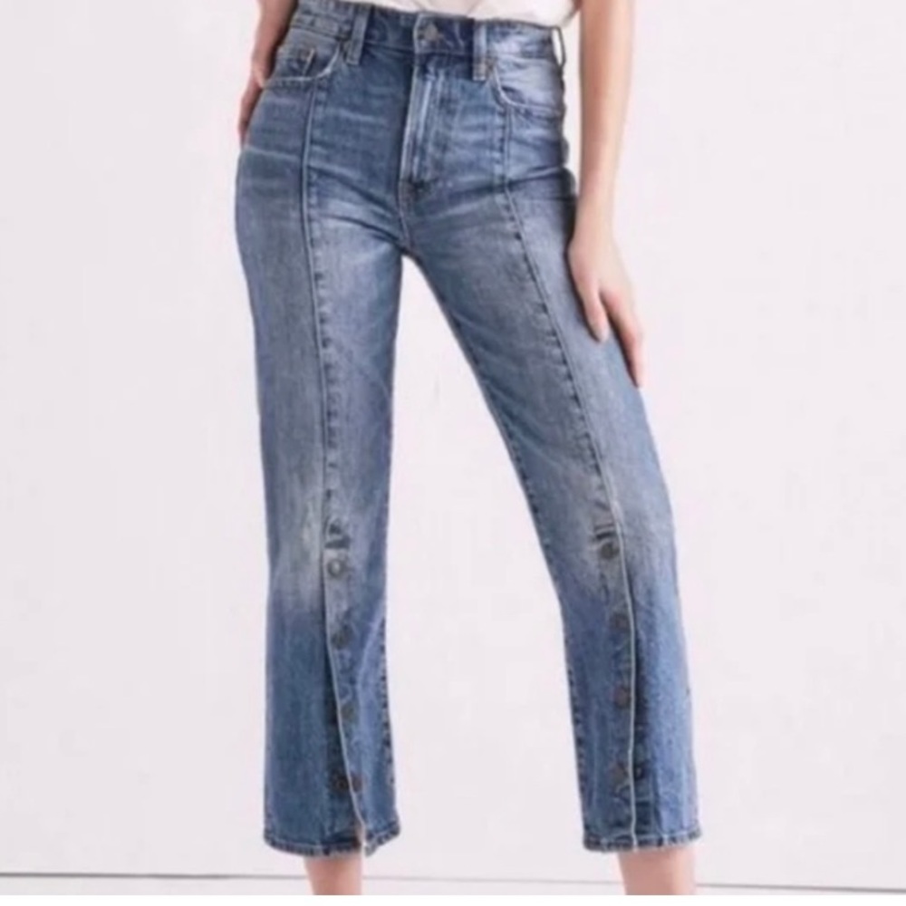 Lucky pins wide leg button jeans